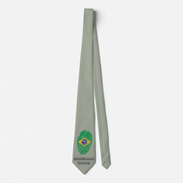 Brazilian touch fingerprint flag tie (Front)
