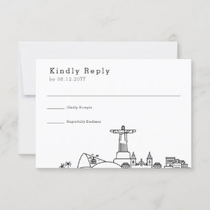 Brazilian Wedding   Stylised Skyline RSVP