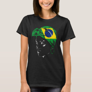 Brazilian Woman Headscarf Brasilian Brazilian Flag T-Shirt