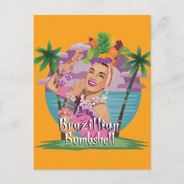 Brazillian bombshell postcard (Front)