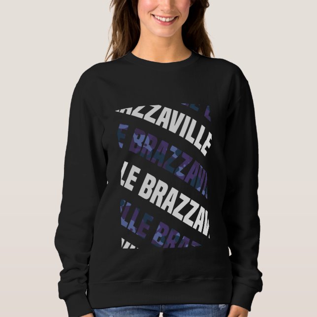 Brazzaville Camo Pattern Purple Camouflage Sweatshirt (Front)