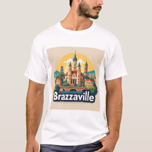 Brazzaville Cityscape With Historic Cathedral T-Shirt