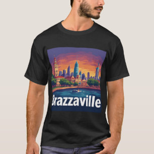 Brazzaville Cityscape With Historic Cathedral T-Shirt