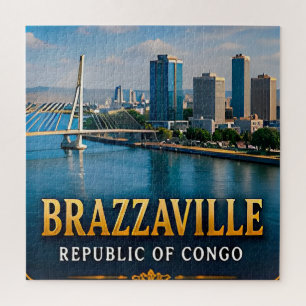 Brazzaville Congo River and Vibrant City Life Jigsaw Puzzle