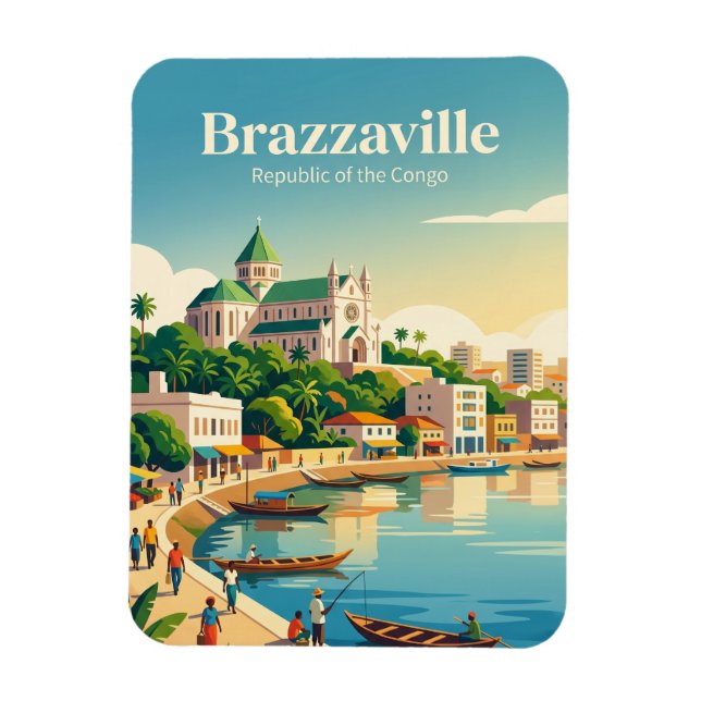 Brazzaville Republic of the Congo Magnet (Vertical)