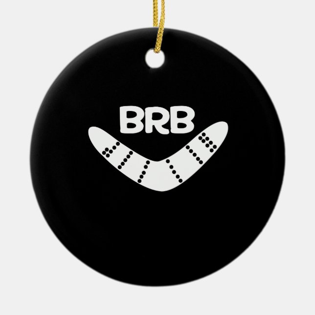 BRB Boomerang Ceramic Tree Decoration (Front)