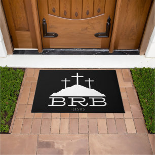 BRB Jesus Cross Calvary Religious Easter Christian Doormat