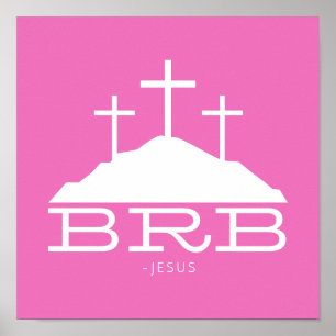BRB Jesus Cross Calvary Religious Easter Christian Poster