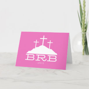 BRB Jesus Cross Calvary Religious Easter Christian Thank You Card