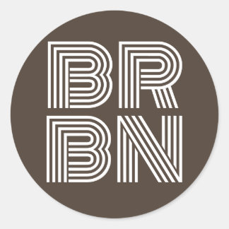 BRBN Bourbon Hunter Whiskey Collector Classic Round Sticker