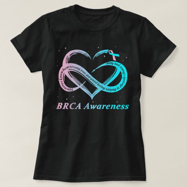 BRCA Warrior I'm Fine breast cancer Awareness T-Shirt (Design Front)