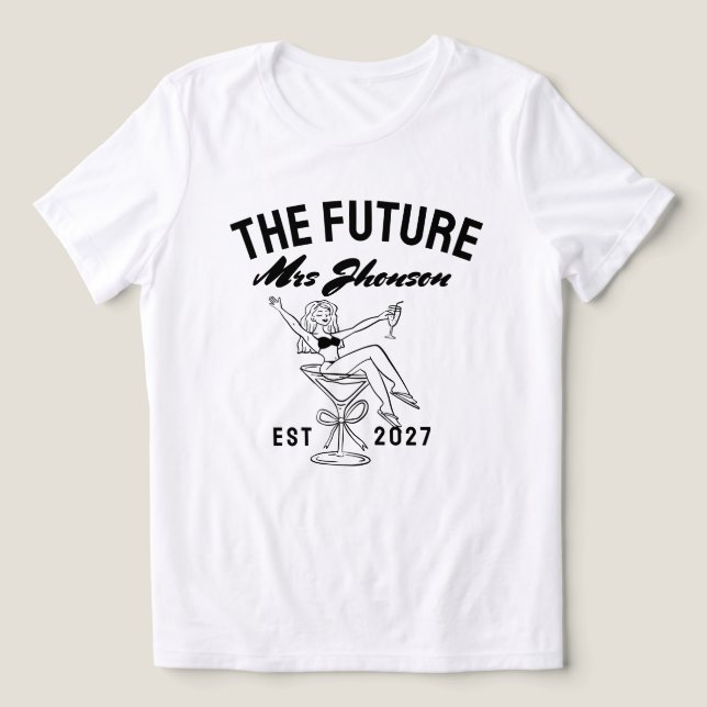 Brde future mrs personalised name Future  Tri-Blend Shirt (Design Front)