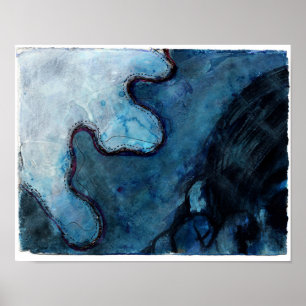 Breach Abstract Watercolor Poster
