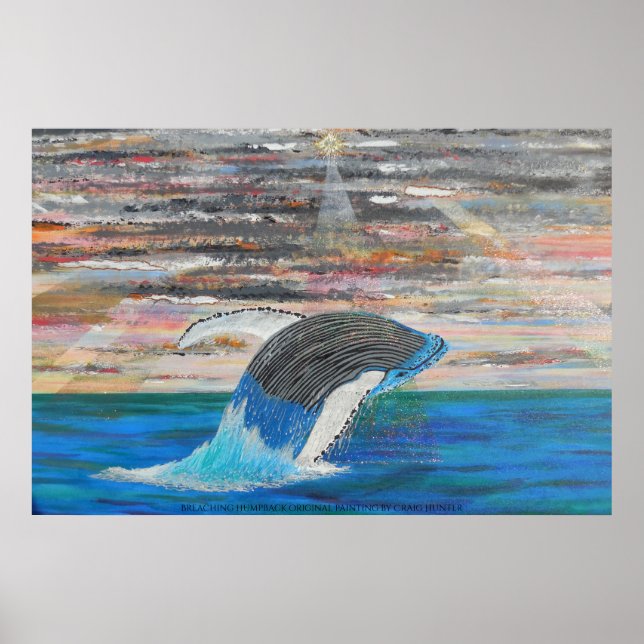 Breaching humpback poster (Front)