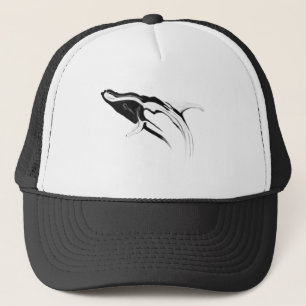 Breaching Humpback Whale Drawing Trucker Hat