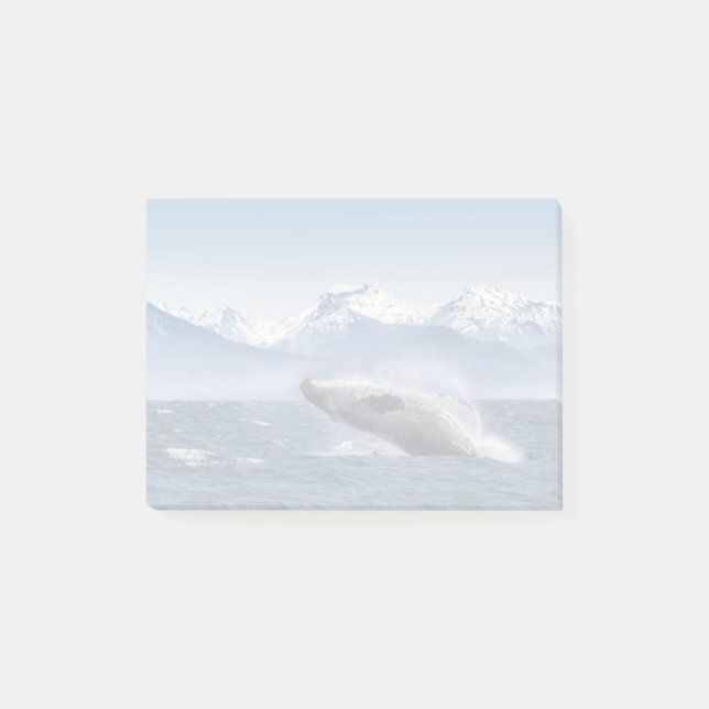 Breaching Humpback Whale In Alaska Post-it Notes (Front)