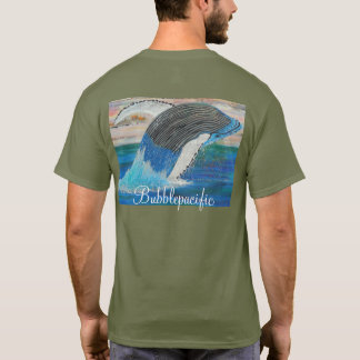 Breaching Wale sunset painting  T-Shirt