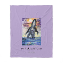 Breaching Whale (Wuymirri) Fleece Blanket