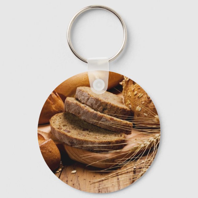 Bread and Wheat Key Ring (Front)