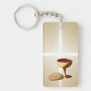Bread and Wine The Last Supper Easter Communion Key Ring
