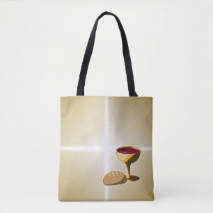 Bread and Wine The Last Supper Easter Communion Tote Bag