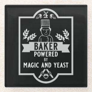 Bread Baker Glass Coaster