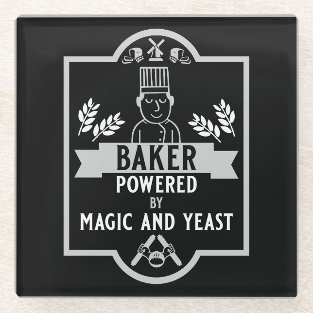 Bread Baker Glass Coaster (Front)