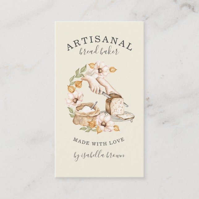 Bread Bakery Baker Business Card (Front)