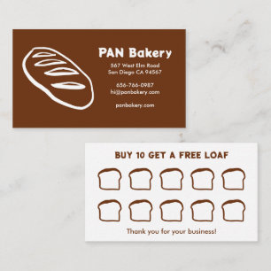 Bread Bakery Sourdough CUSTOM Hand-drawn Rewards Loyalty Card