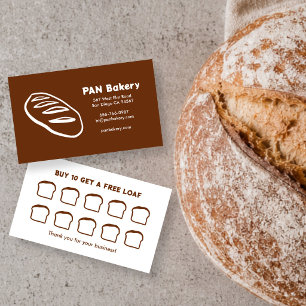 Bread Bakery Sourdough CUSTOM Hand-drawn Rewards Loyalty Card