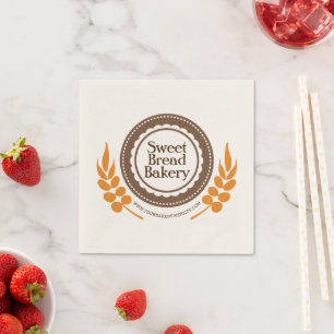 Bread Bakery Wheat Border Napkins