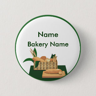 Bread Basket Bakery Name Tag Button