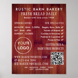 Bread Board, Bakers, Bakery Store Advertising Poster
