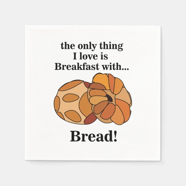 Bread Breakfast Bakery Party Napkin (Front)