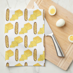 Bread Butter Baguette French Bakery Loaf Foodie Tea Towel