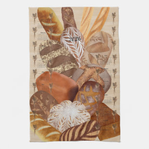 Bread Calendar Full Year 2026 Tea Towel