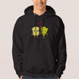Bread Cheese Cheddar Couple Foodie Food Sandwich M Hoodie