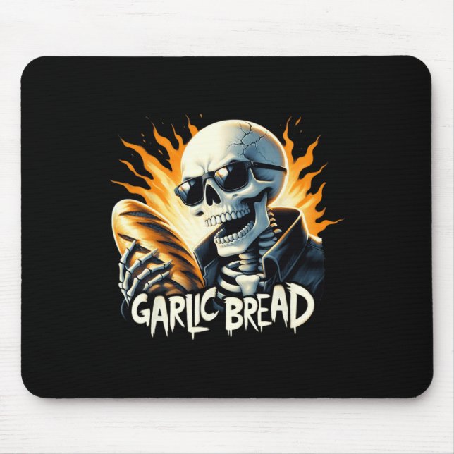 Bread Halloween Skeleton Bakery Baker Bread Lover  Mouse Pad (Front)
