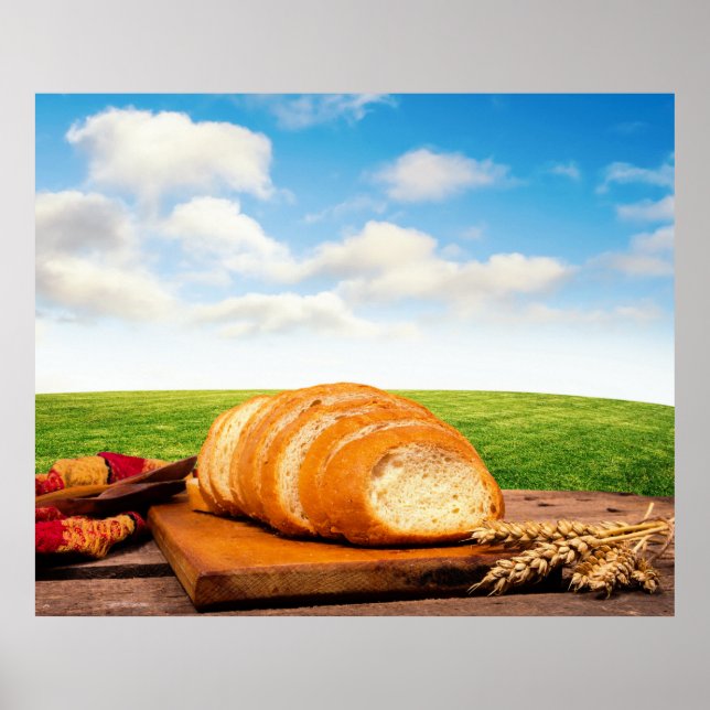Bread in wheat field poster (Front)