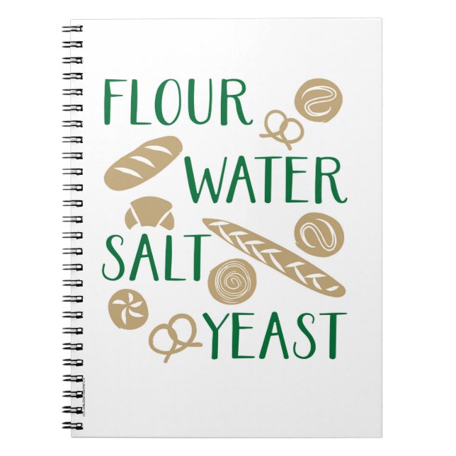 Bread Ingredients Baking Notebook (Front)