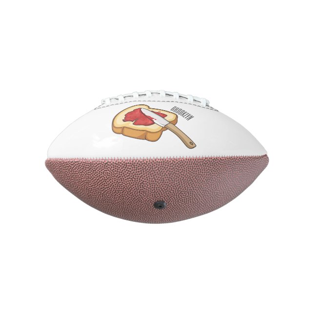 Bread & jam cartoon illustration football (Rotated 270)
