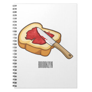 Bread & jam cartoon illustration notebook