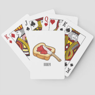 Bread & jam cartoon illustration playing cards