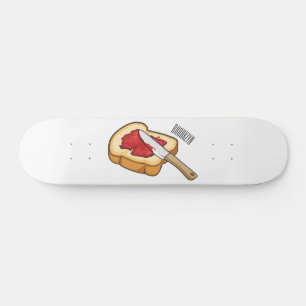 Bread & jam cartoon illustration skateboard