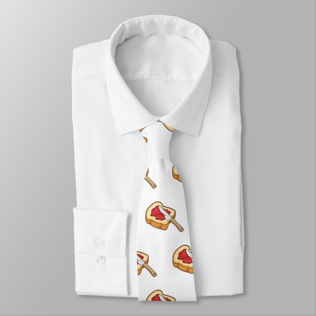 Bread & jam cartoon illustration  tie (Tied)
