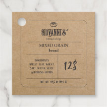 Bread Label Brown Kraft Paper Bakery