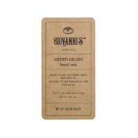 Bread Label Brown Kraft Paper Bakery