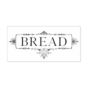 Bread Label  Rubber Stamp