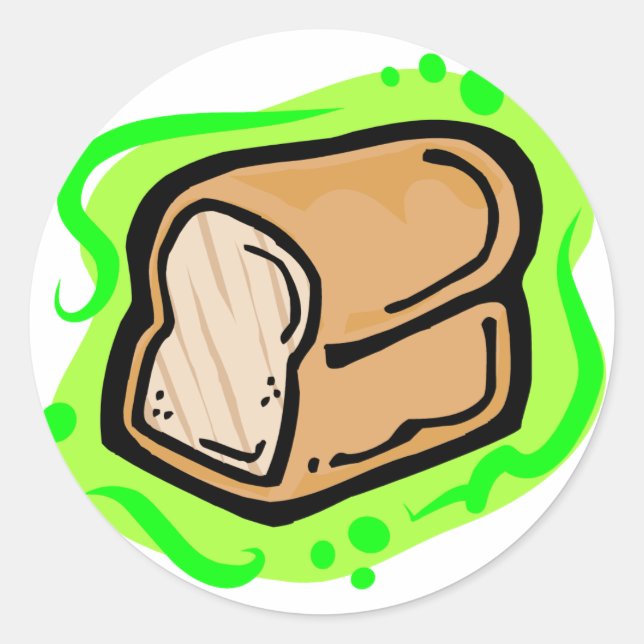 Bread Loaf Classic Round Sticker (Front)