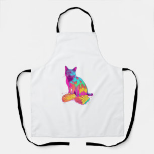 Bread Meowphosis – Glitchy Funny Cat Meme Apron
